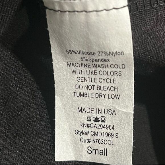 Hello Miz Black 3/4 Sleeve Round Neck Front Pleat Maternity Dress Size Small - Picture 7 of 7